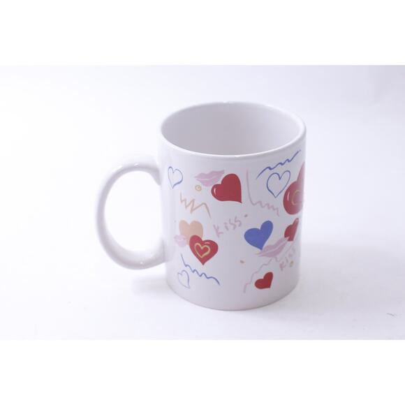 Hearts and Kisses, Message Mug, Valentine's Day, Coffee Cup, Tea Cup - Picture 1 of 3